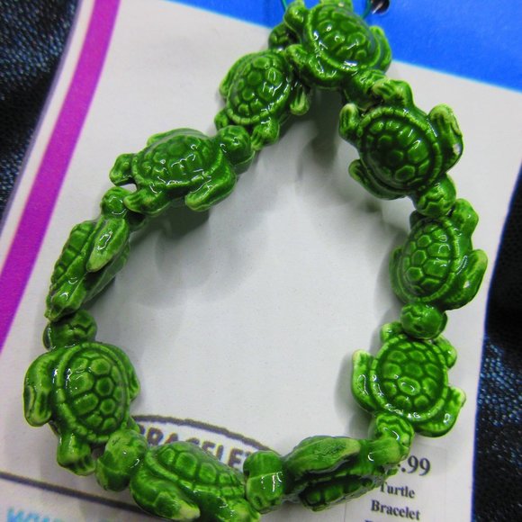 Ceramic Turtles Jewelry Stretchy Bracelet - Picture 4 of 4